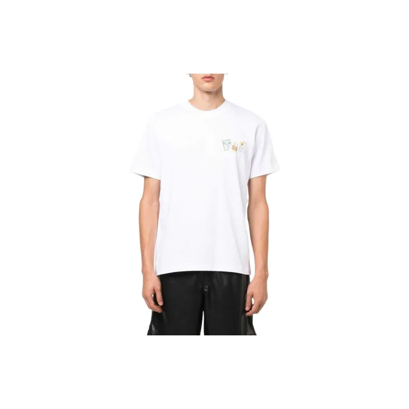 CASABLANCA Souvenirs De Vacances Stamp Print T shirt-1