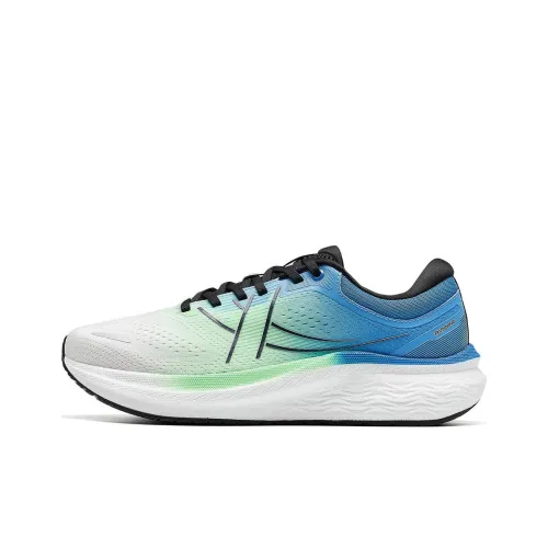 XTEP First Class Running Shoes Men Low-Top Sail White/Fluorescent Light Green/Beijing Blue