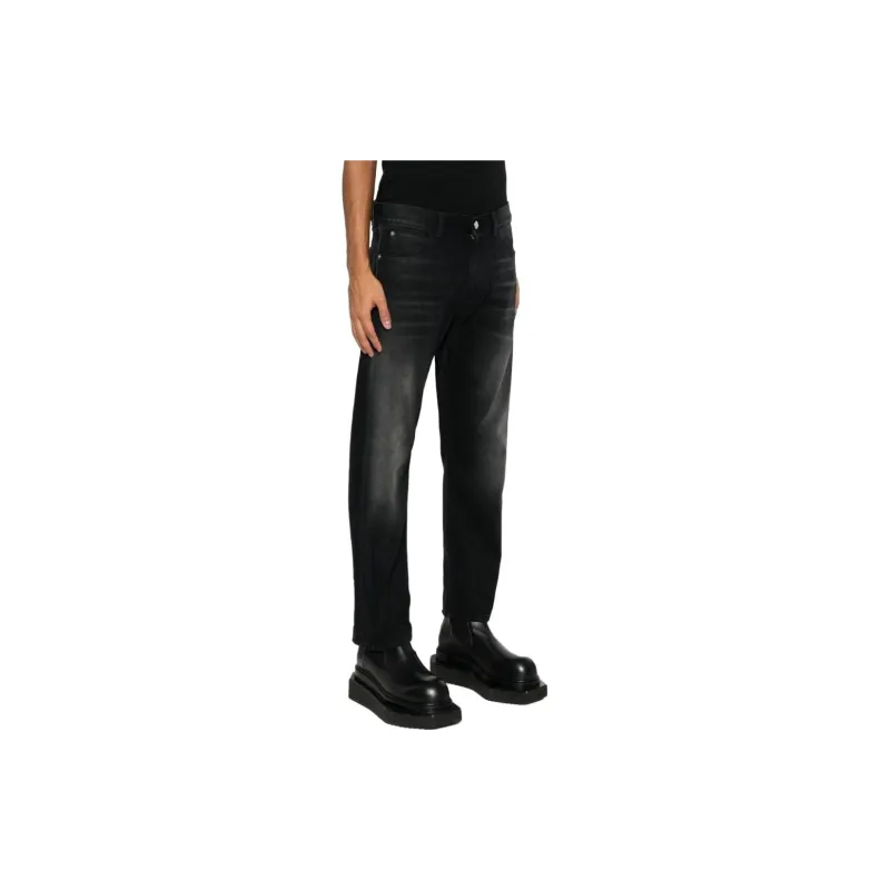 MARNI Whiskering Effect Logo Patch Jeans-3
