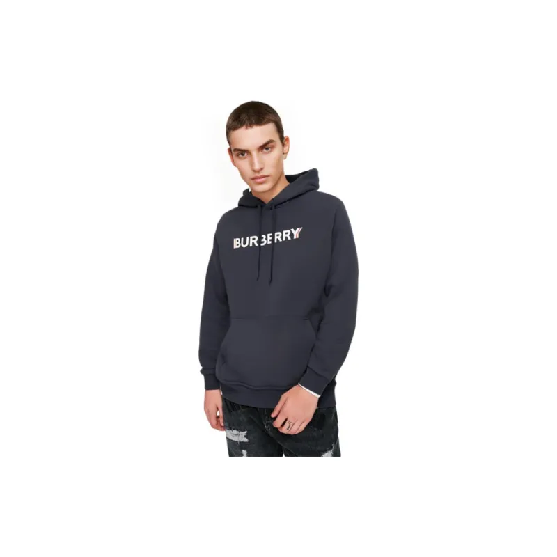 Burberry Logo Print Cotton Hoodie-8