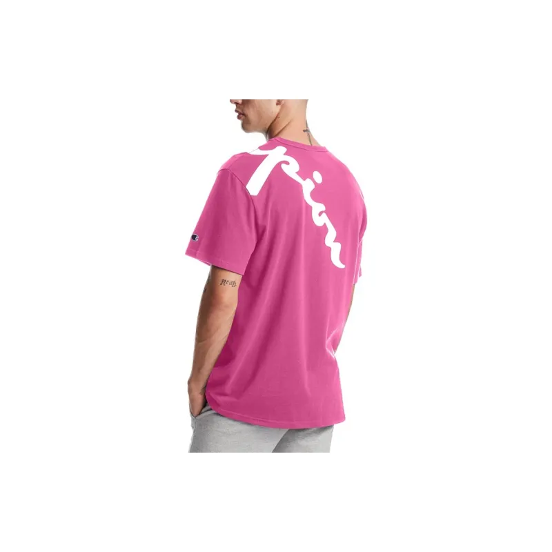 Champion T Shirt Unisex Pink US Version-4