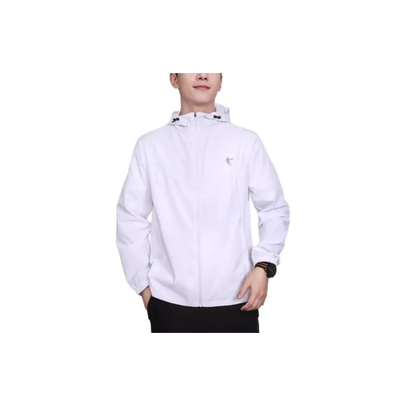QIAODAN Trench Coat Men's Jordan White-2