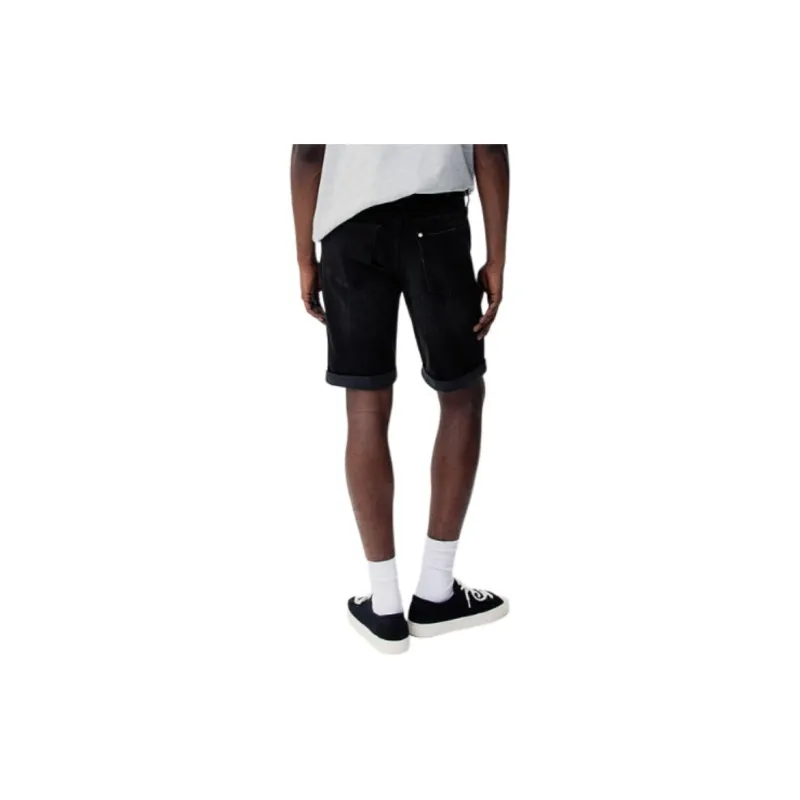 H&M Denim Shorts Men's Denim Black-2