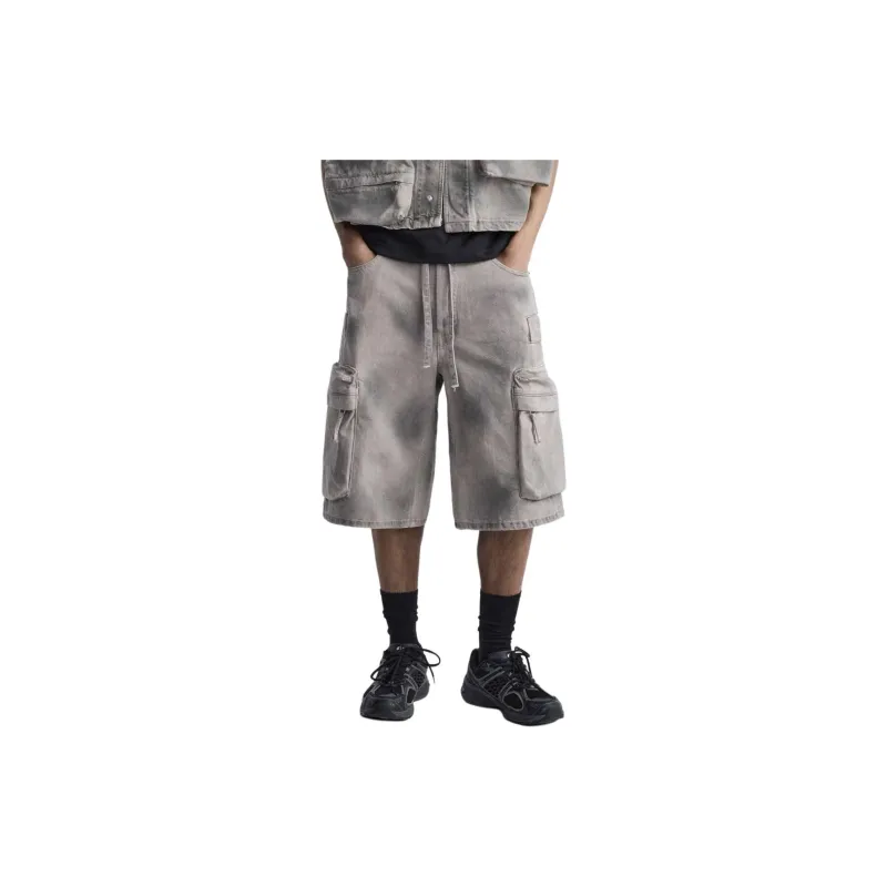 ZARA Denim Shorts Men's Dark Gray-2