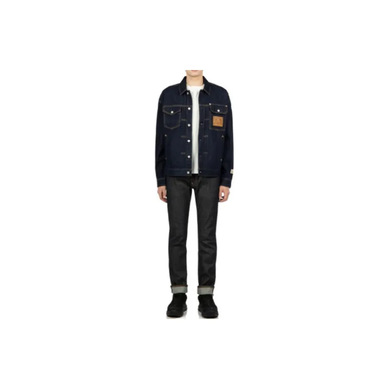 EVISU Denim Jackets Men Denim Blue-2