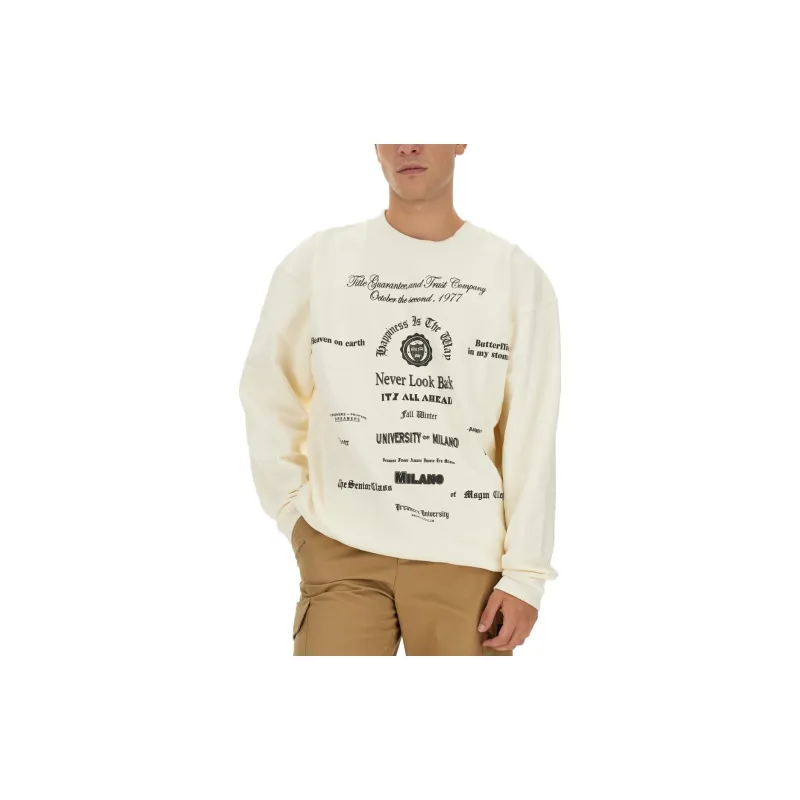 MSGM Graphic Printed Crewneck Sweatshirt-3