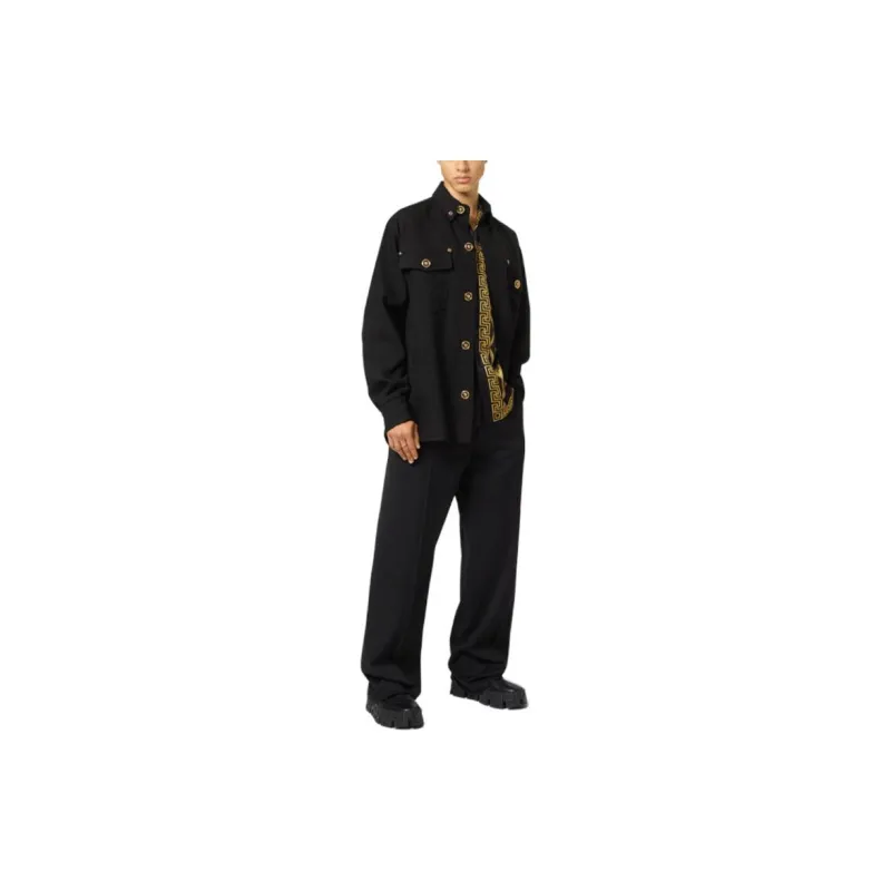 VERSACE Medusa Head Motif Long Sleeved Button Up Jacket-2
