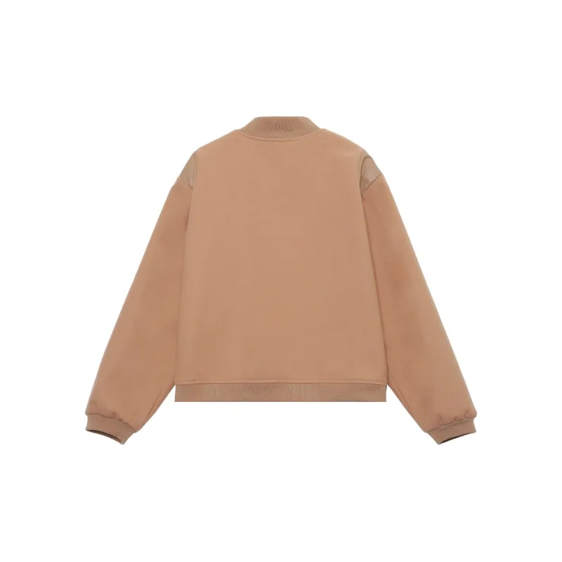 MUGUOGUOMU Baseball Jacket Women's Coffee-1