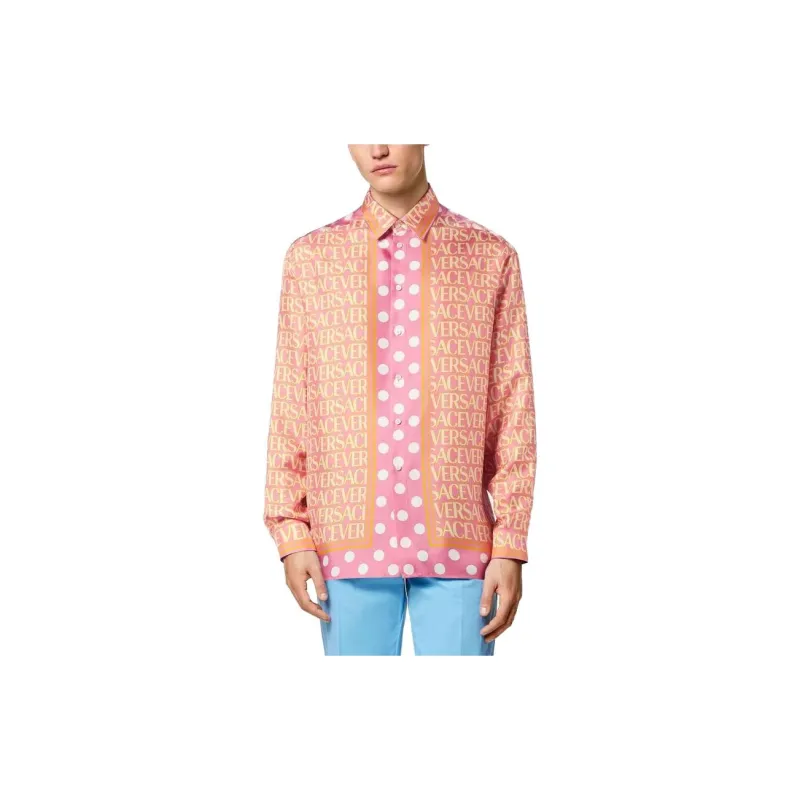 VERSACE Shirts Men Pink-1
