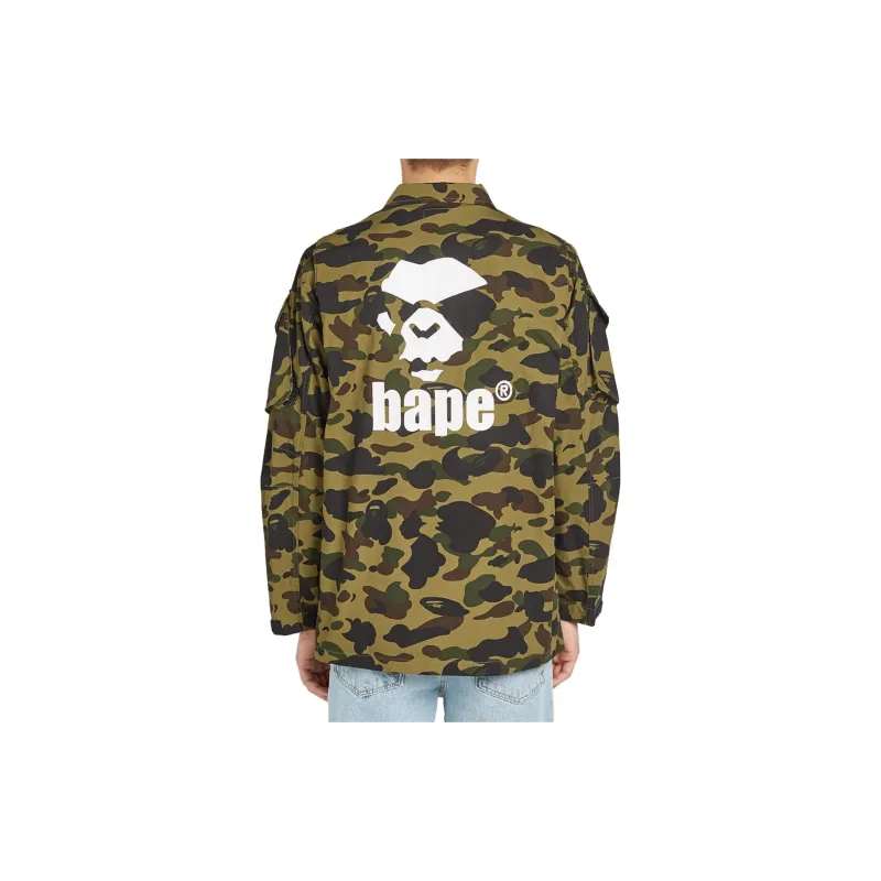 A BATHING APE Shirts Unisex Green-2