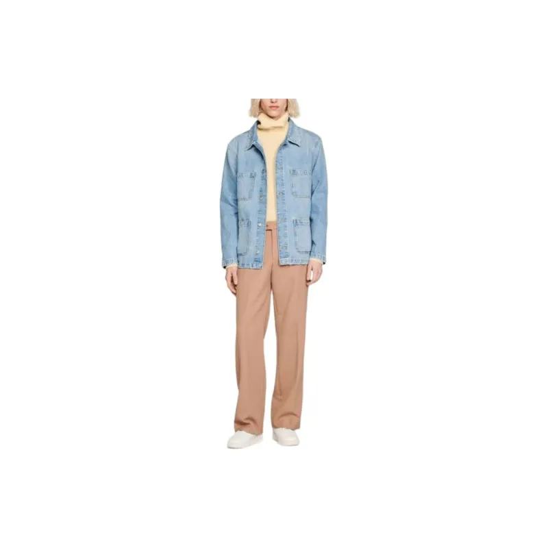 Sandro Denim Ceket Denim Jacket Men's Blue-1