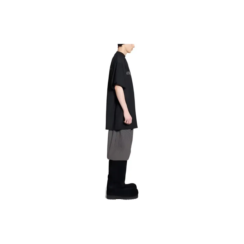 Balenciaga FW24 ‘Internal Use Only’ Inside-Out T-Shirt Black-4