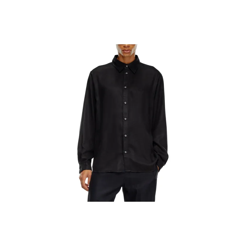 DIESEL S Simply C Logo Embroidered Fluid Shirt-1