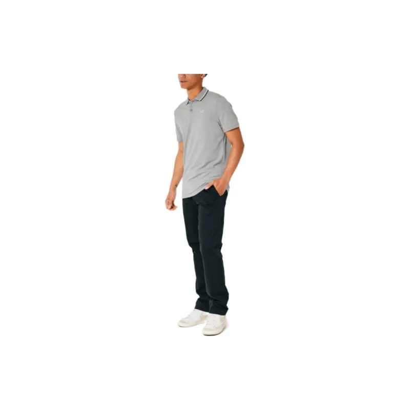 Hollister Polo Shirts Men Heather Gray-3