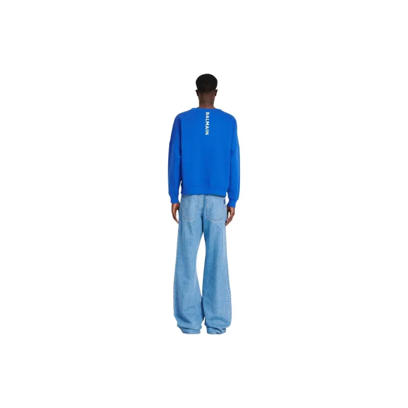 BALMAIN Sweatshirts Men Blue-3