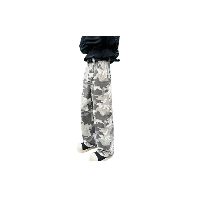 PAINT STAIN Jeans Unisex Gray Camouflage-0