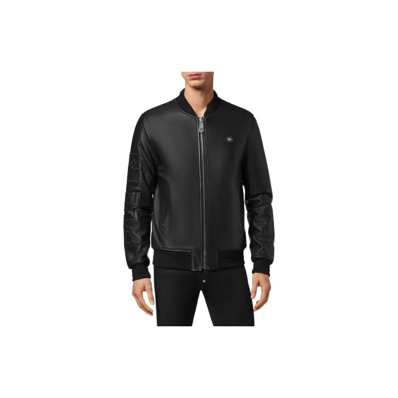 PHILIPP PLEIN Leather Jackets Men Black-2