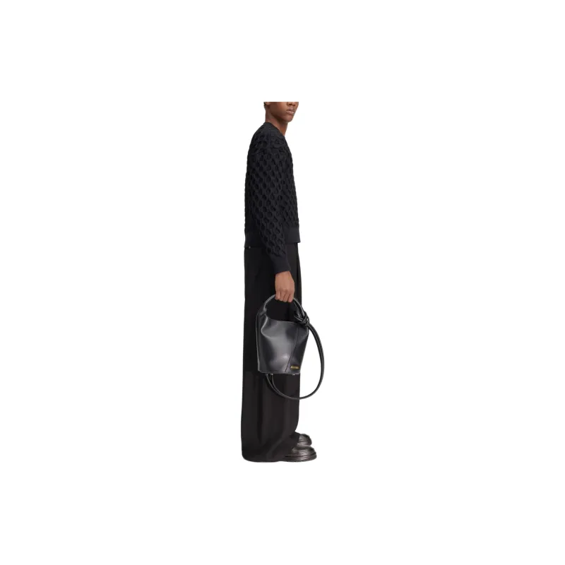 Jacquemus Le Pull Torsade Honeycomb Sweater Men's Black-2