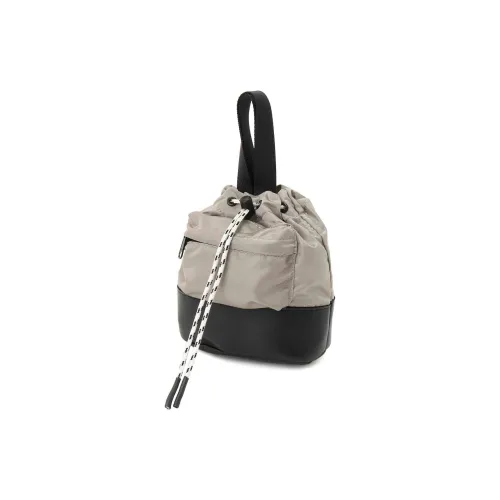 Yohji Yamamoto Nylon Bucket Bags Crossbody Bag Shoulder Bag Small Size Unisex Light Gray