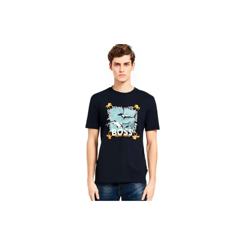 HUGO BOSS T Shirts Men Dark Blue-3