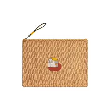 HERMES Wool Storage Bags Clutches Kids' Orange