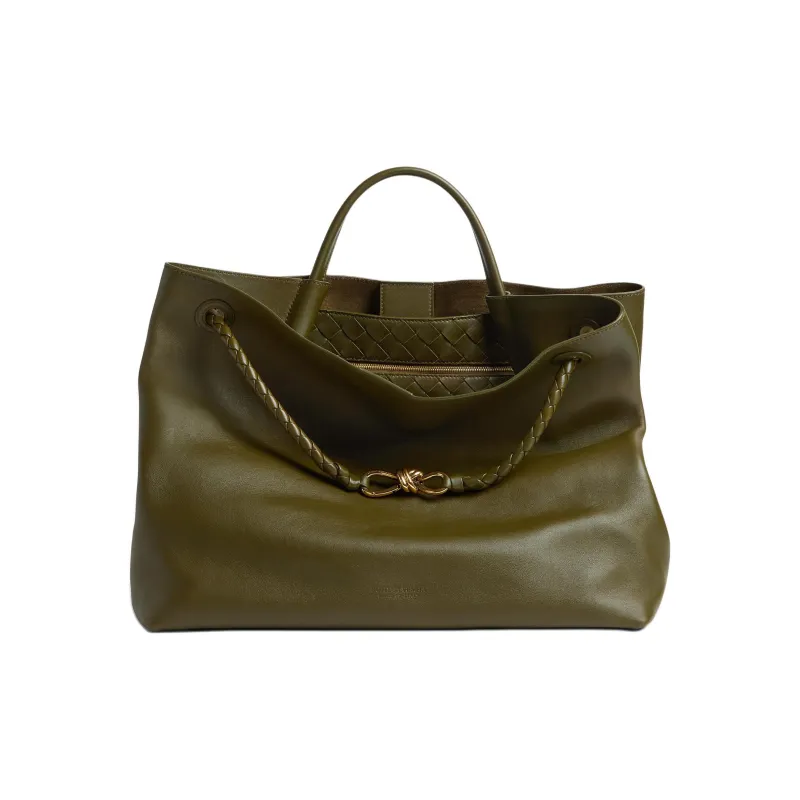 Bottega Veneta Cow Leather Shoulder Bag, Crossbody Bag, Handbag Tubas Women's Olive Green-0