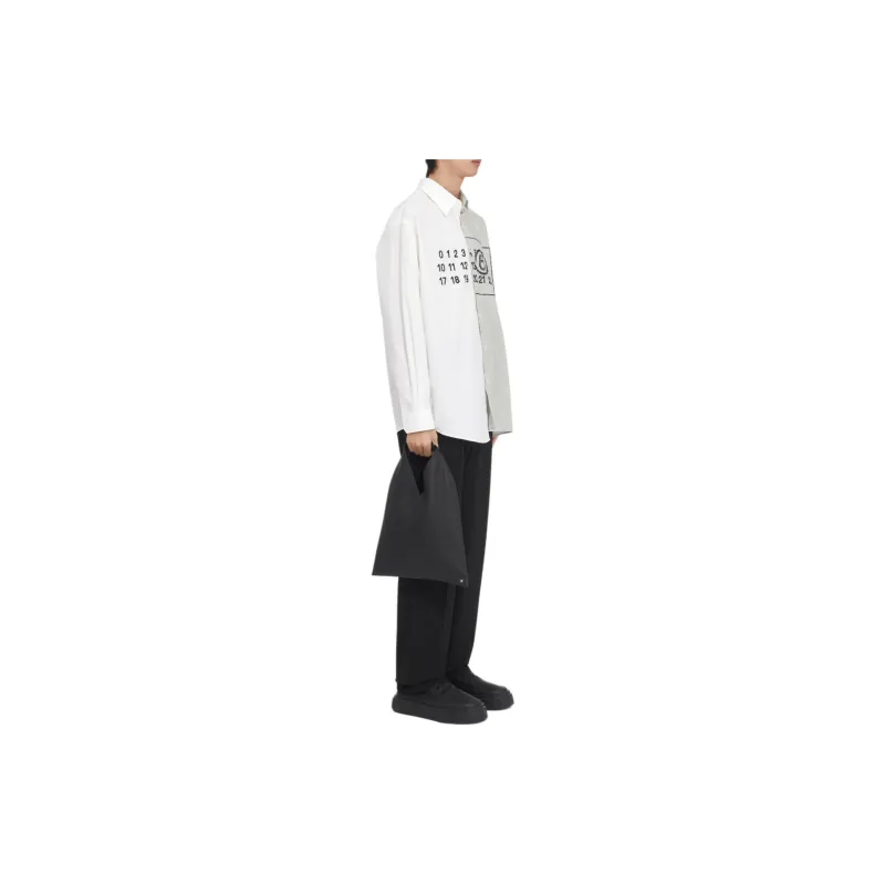 MM6 Maison Margiela Asymmetric Poplin Shirt-4