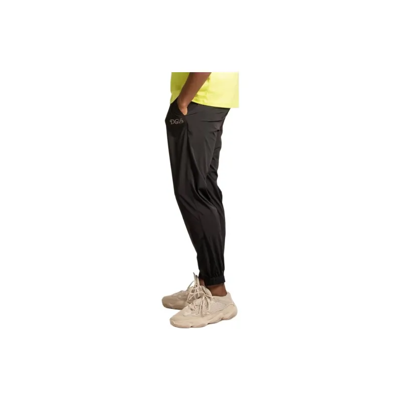DEGAIA Knitted Sports Pants Men's Black-4