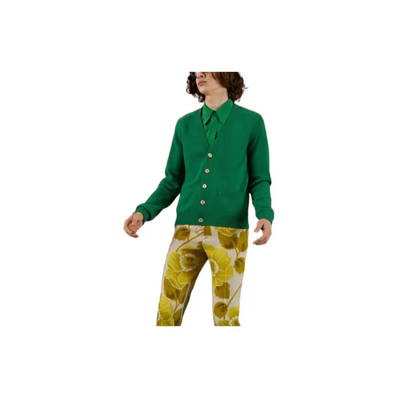 GUCCI Logo patch Button fastening Cardigan-1