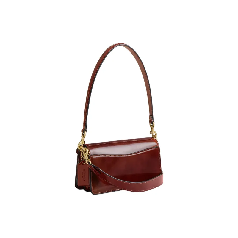 COACH Tabby Smooth Leather Portable Crossbody Bag Shoulder Bag Small Size Women's Dark Brown-1