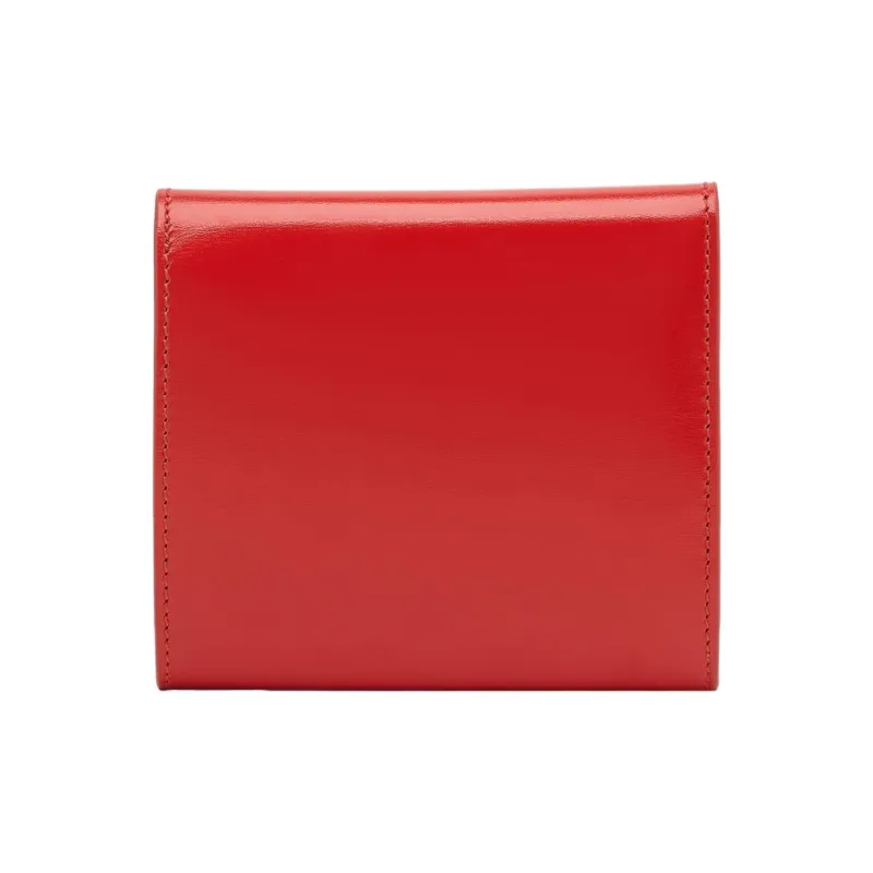 FERRAGAMO Palm Calfskin Wallet Small Size Women's Flame Red-2