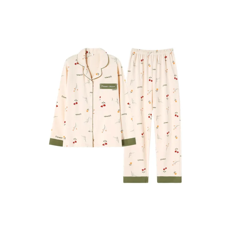 Mulong Family Pajama Set Women's Apricot-0