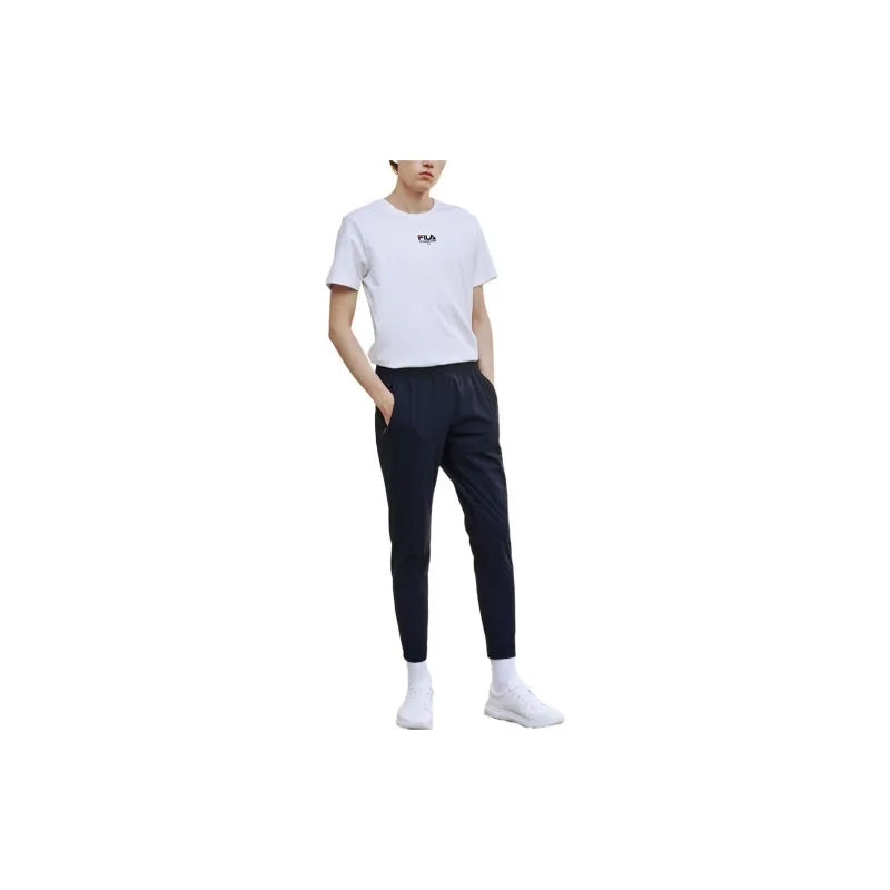 FILA Knitted Sweatpants Men Navy Blue-4
