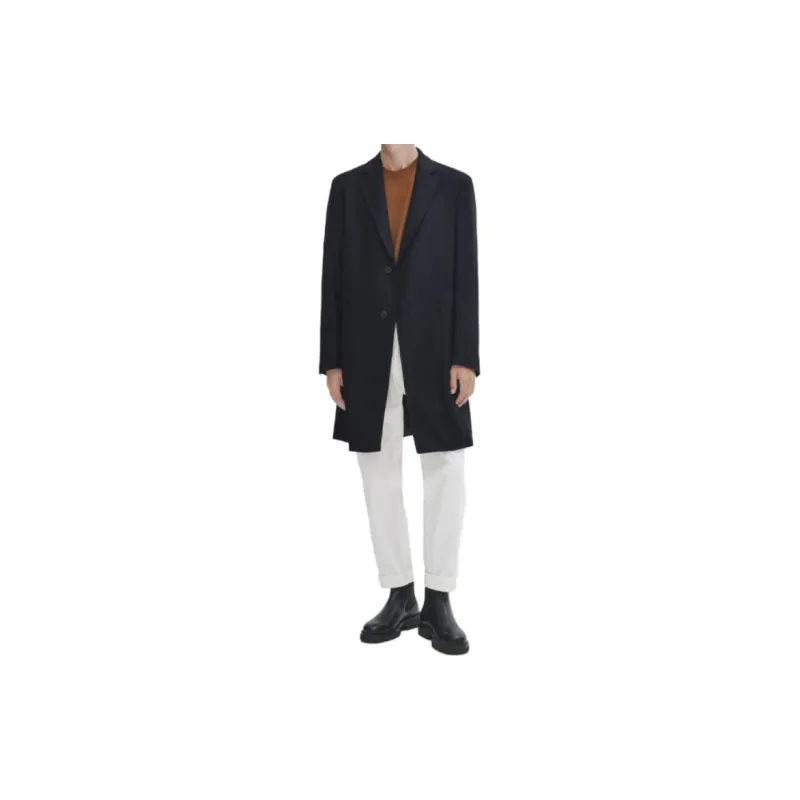 Massimo Dutti Coats Men Navy Blue-2