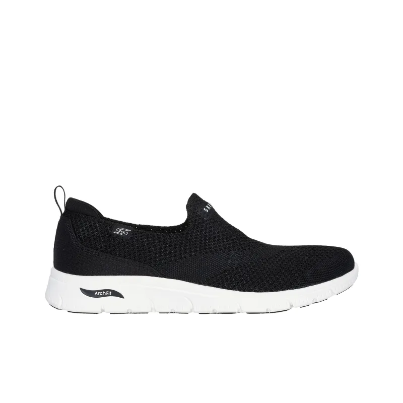 Skechers ARCH FIT REFINE Durable Breathable Support Low-Top Casual Shoes Women's Black-1