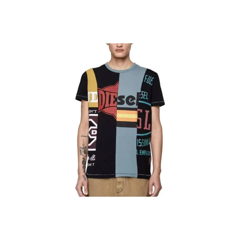 DIESEL T-Shirts Men Black-1