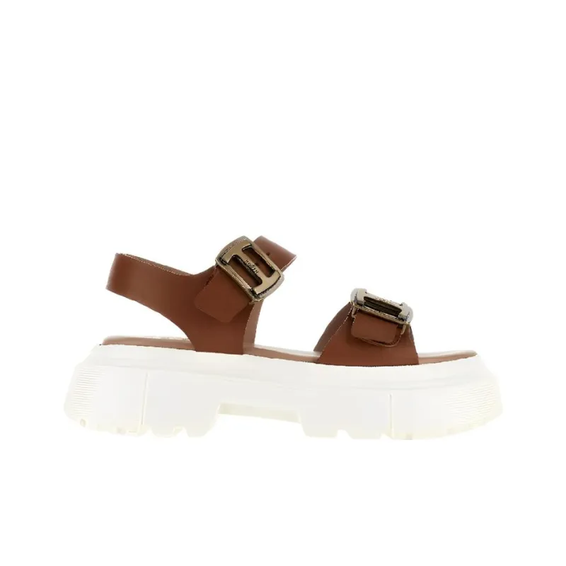 HOGAN Leather Strappy Sandals-1