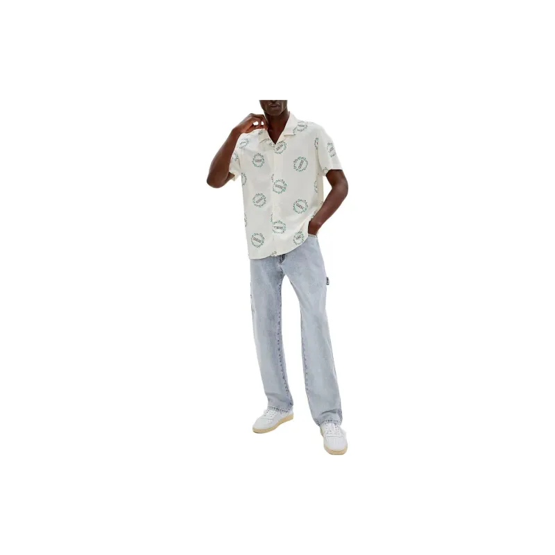 GUESS Originals Logo Short-Sleeve Shirt Shirt Men's White-1