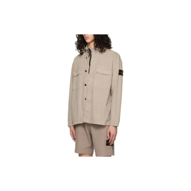 STONE ISLAND SS23 Jackets Coats Men's Beige-3