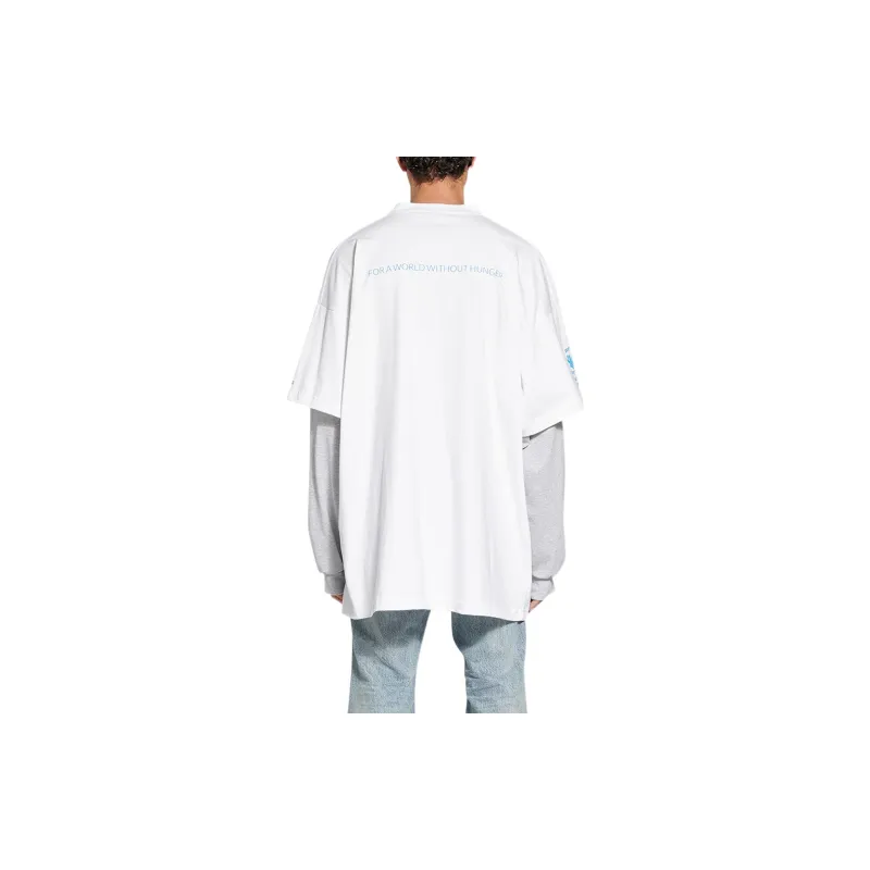 Balenciaga X WFP T Shirt Loose Fit Men's White-4