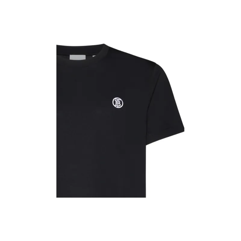 Burberry Logo Embroidered Crewneck T Shirt-8