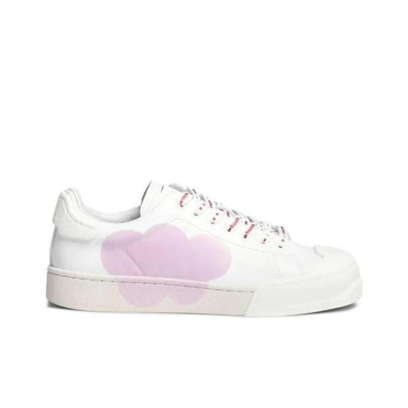 MARNI Low Top Stylish Skateboarding Shoes Women's White Purple-1