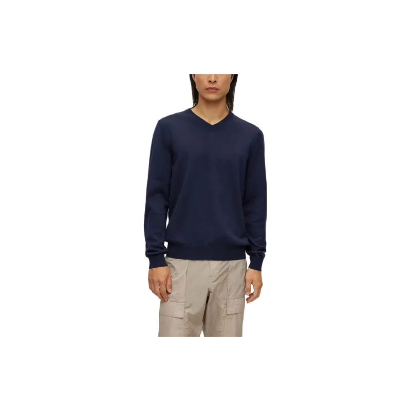HUGO BOSS Logo Embroidered Regular Fit Jumper-1