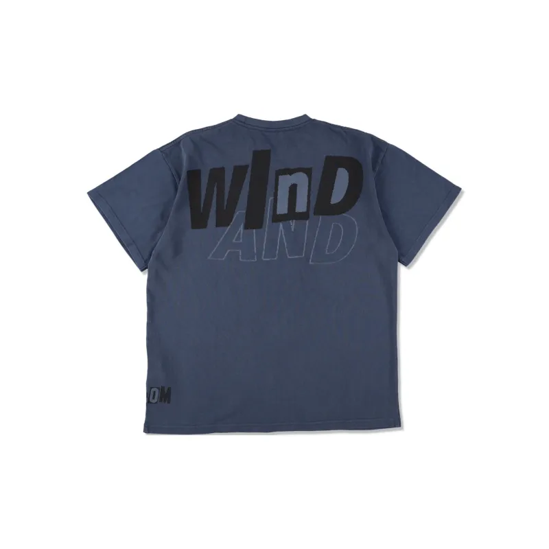 WIND AND SEA VOLCOM Collaboration T-Shirts Unisex Dark Blue-1