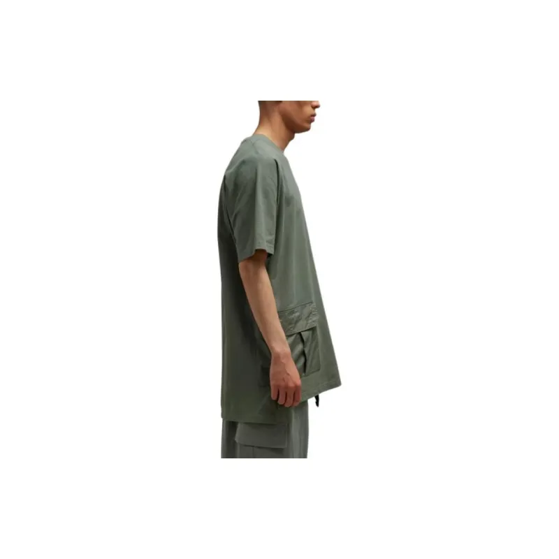 Y-3 Crepe Jersey Short Sleeve Pocket Tee T-Shirt Unisex Green-4