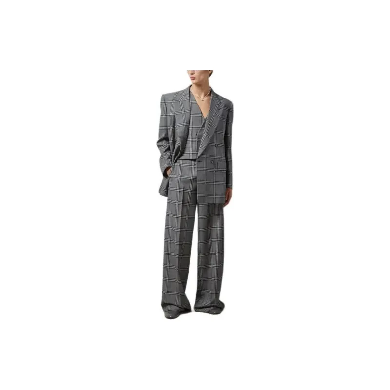 GUCCI Horsebit Plaid-check Wool Blazer-2