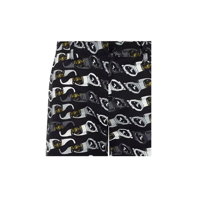 VERSACE Casual Shorts Men Black-4