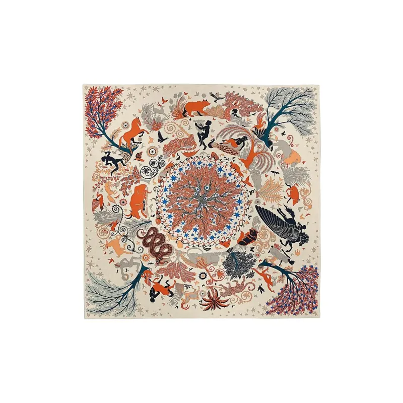 HERMES Cashmere, Mulberry Silk Shawls Women's Multicolor-0