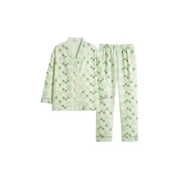 MIIOW Pajama Set Women's Green Floral
