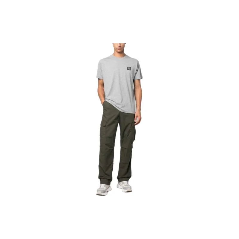 STONE ISLAND Logo patch Short sleeve T shirt-2